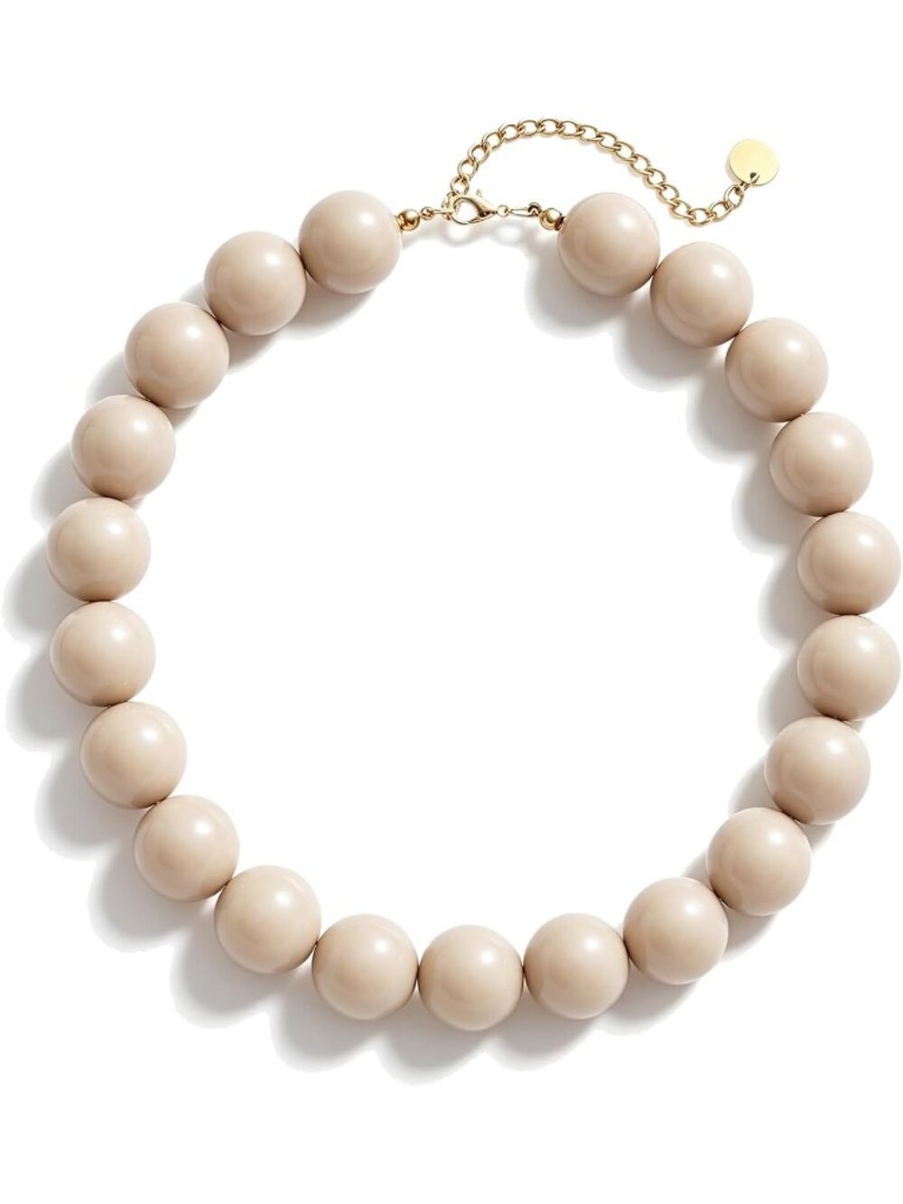 Women's Beige Acrylic Chunky Square Bead Choker Necklace Statement Jewelry